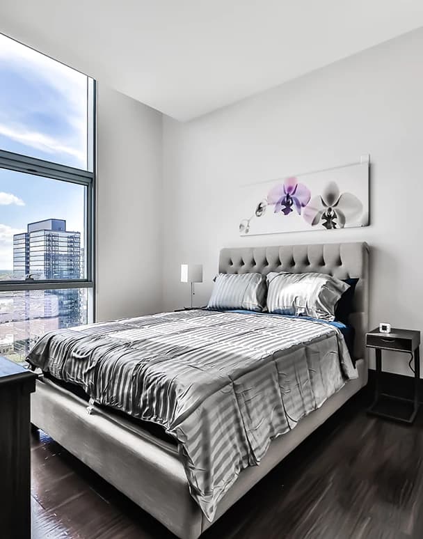 Beautiful apartment balcony with city views